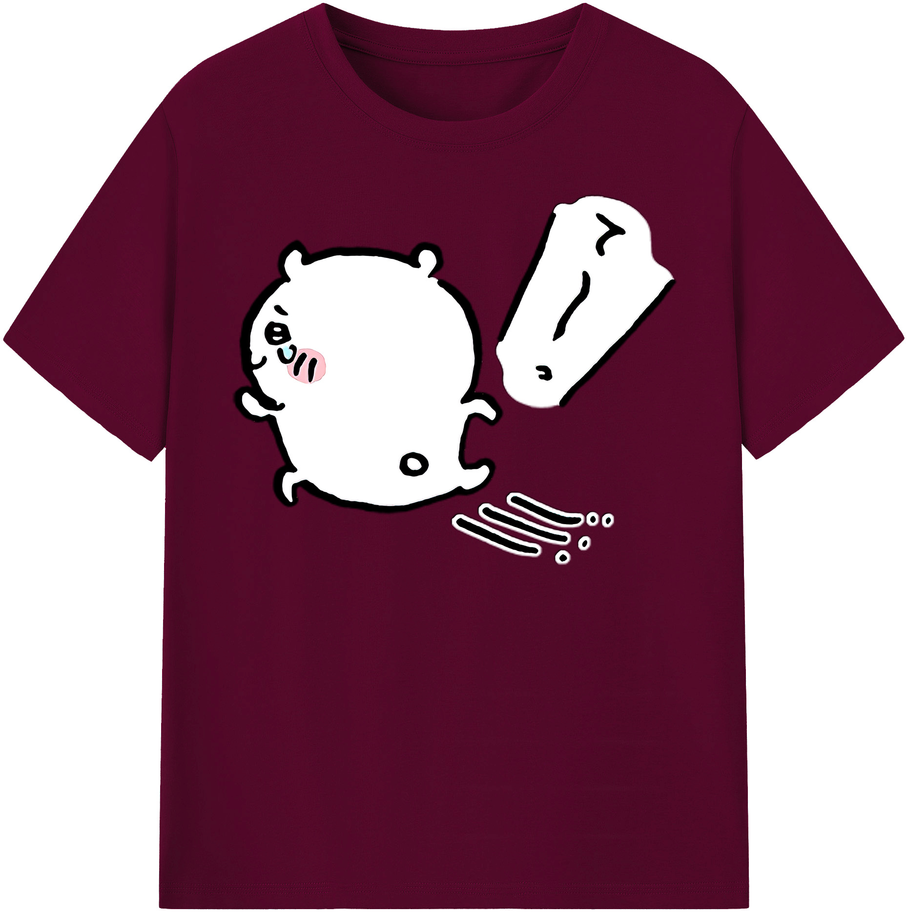 （画像用） ちいかわ ちいかわ Chii-kawa chiikawa レディースカジュアルプリントTシャツ（綿100％）